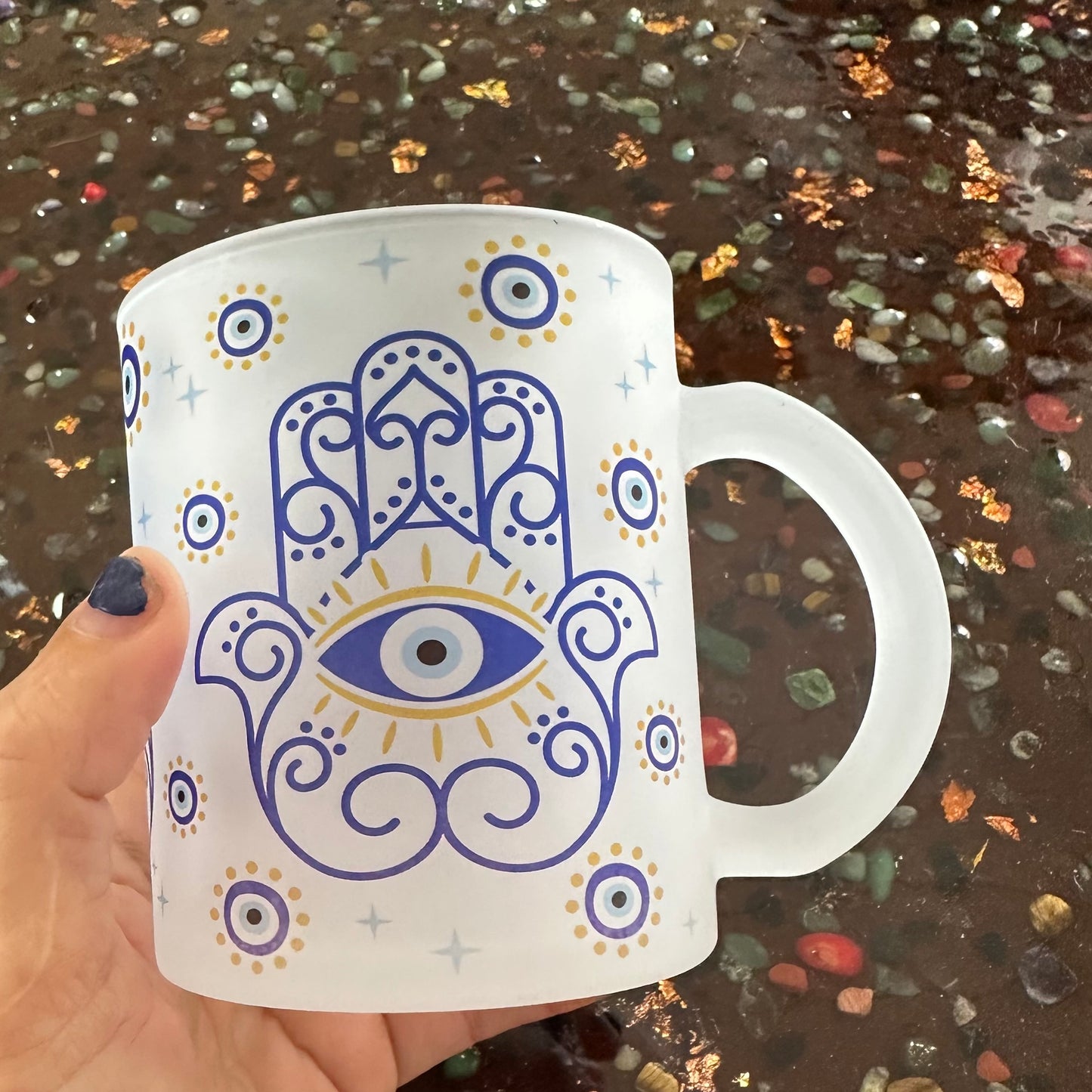 Hamsa Hand Frosted mug